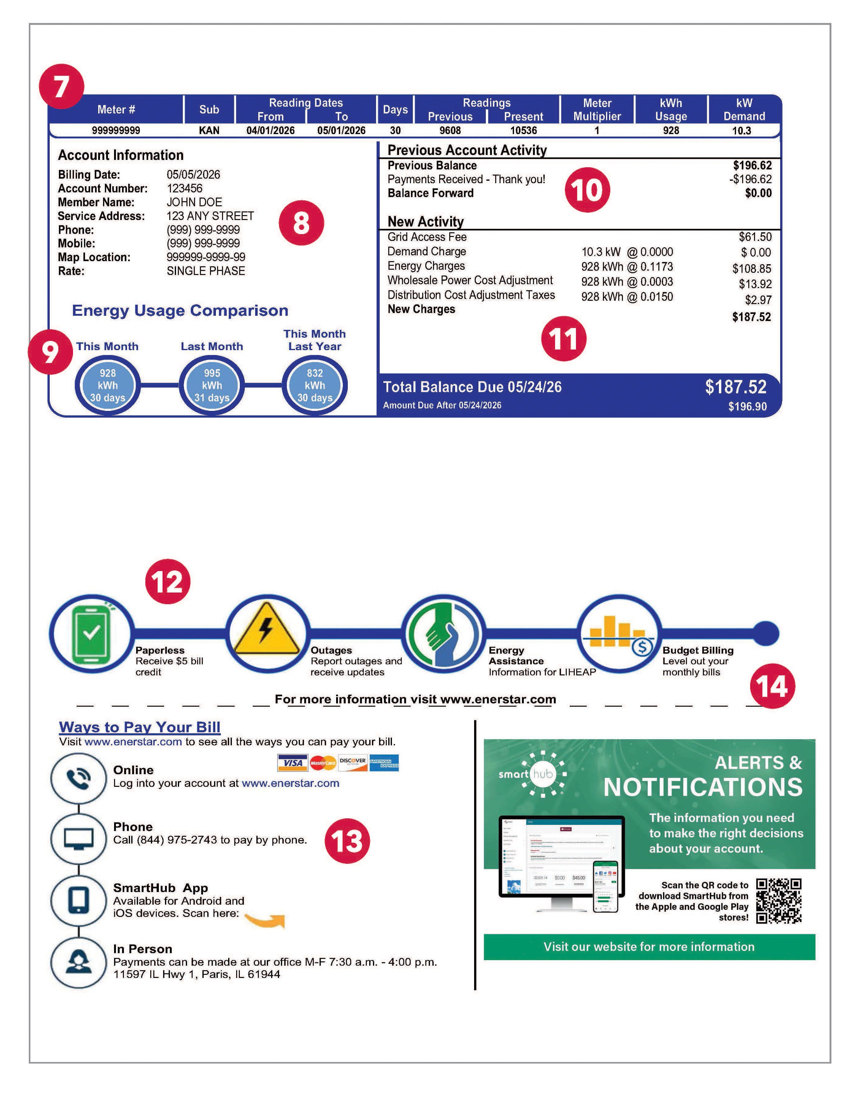 EnerStar Billing Statement